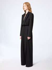 BLAZER EN COTON FROISSÉ À MANCHES À VOLANTS