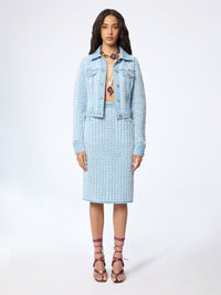 JUPE MIDI EN JEAN - Bleu Denim
