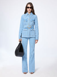 JUPE MIDI EN JEAN