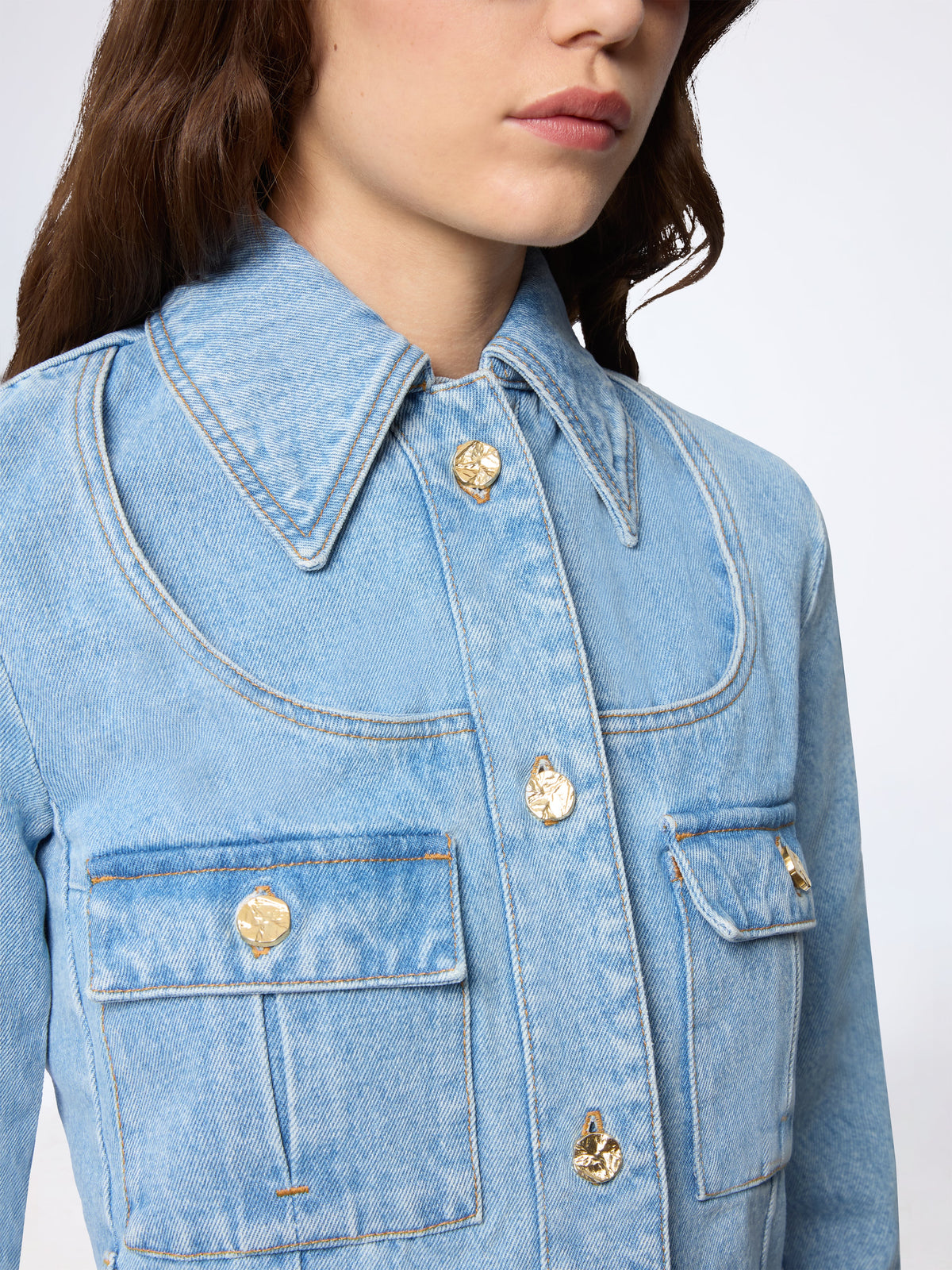JUPE MIDI EN JEAN