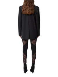 Denim flared trousers - Black