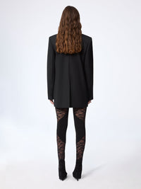 LEGGINGS PATCHWORK AVEC EMPIÈCEMENTS EN DENTELLE - Noir