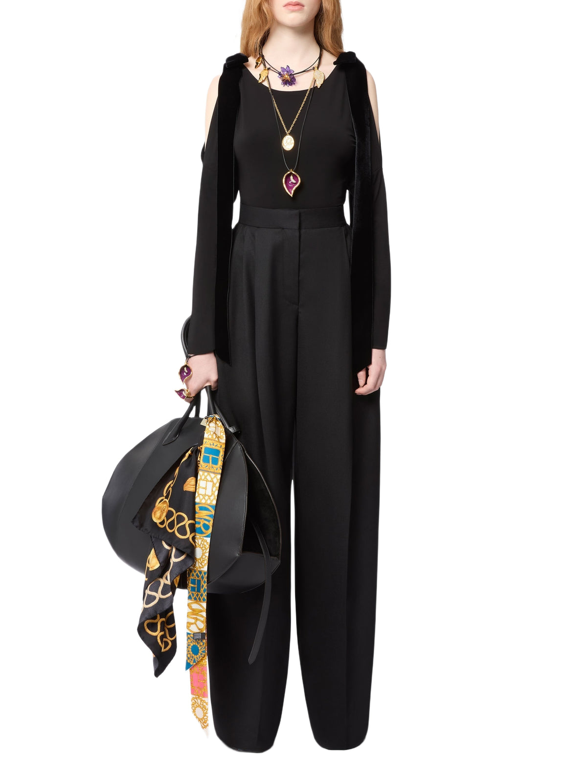 Knotted long-sleeved T-shirt - Black