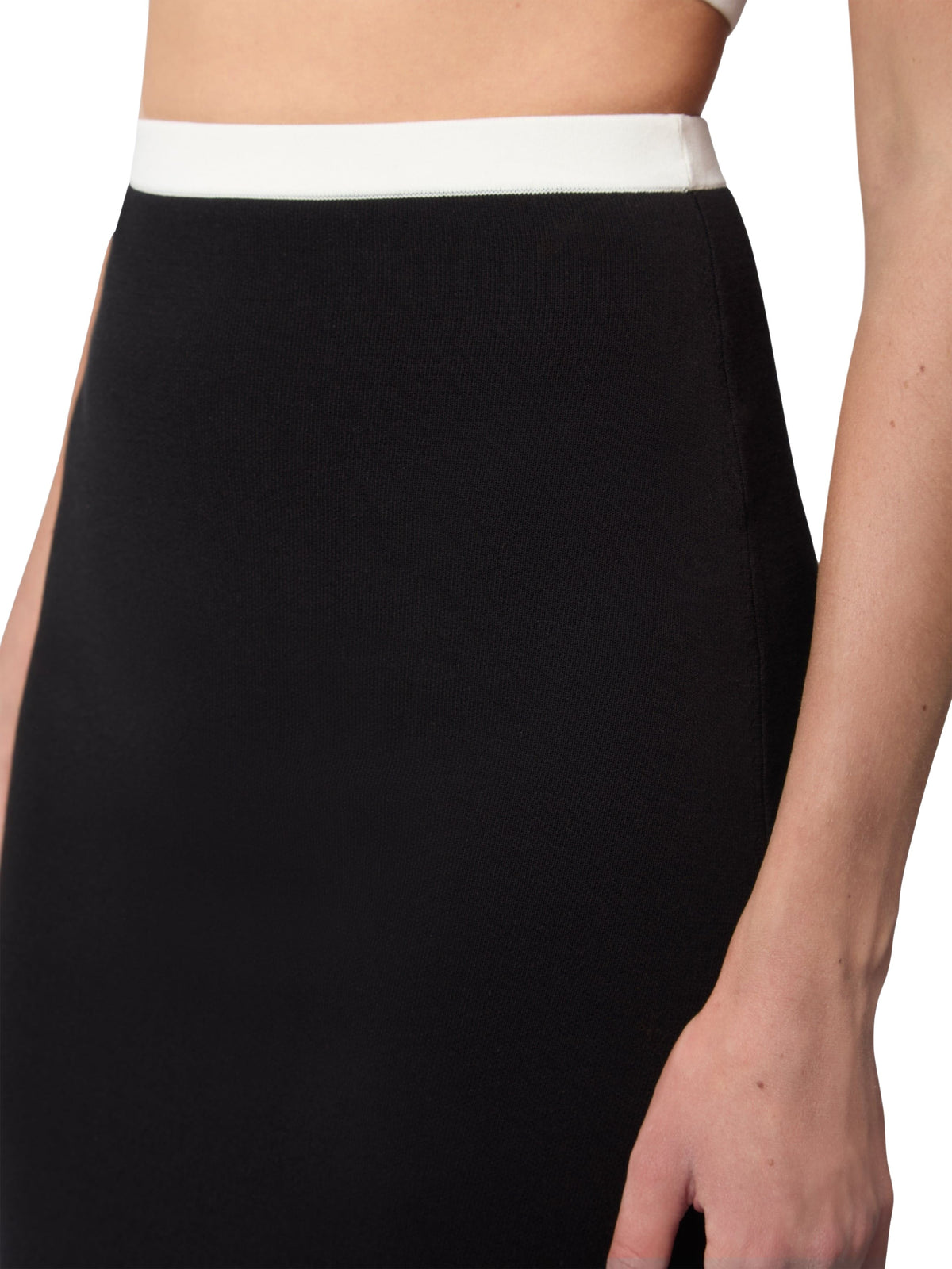 JUPE MIDI EN MAILLE - Noir