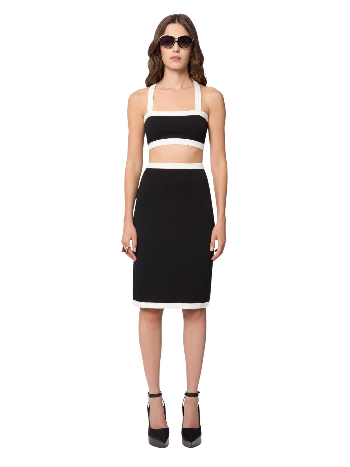 HAUT BRALETTE EN MAILLE - Noir