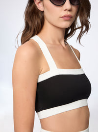 HAUT BRALETTE EN MAILLE - Noir