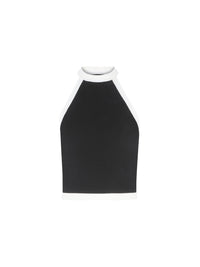 PULL CÔTELÉ À NŒUDS - Noir