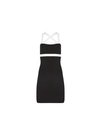 Robe coute à détail contrastant - Noir