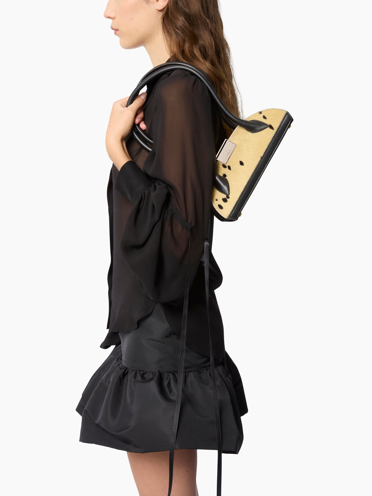 MINI SAC PORTÉ ÉPAULE LE BAL EN CUIR - Veau Imprimé