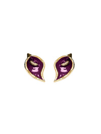 BOUCLES D’OREILLES À CLIP EN FORME DE FLEUR DE CALLA VIOLETTE - Violet