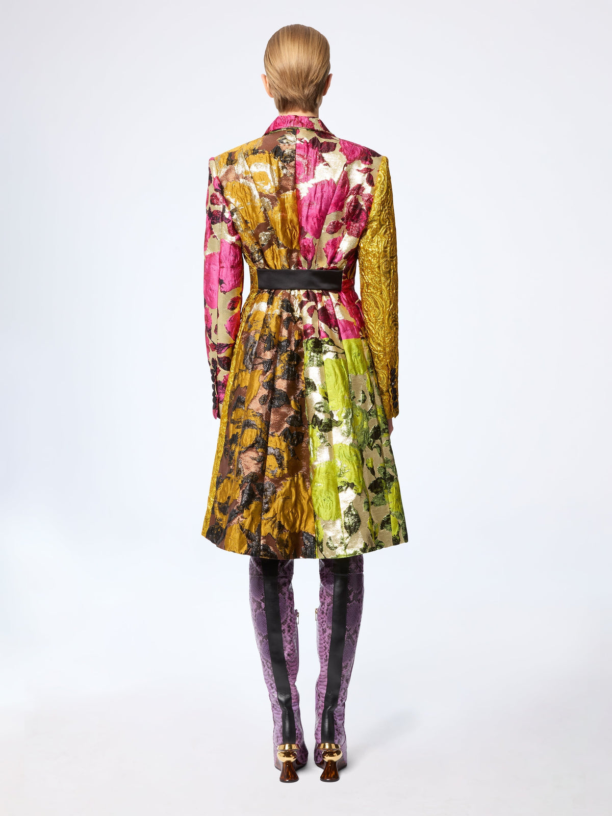 REDINGOTE EN JACQUARD PATCHWORK - Jacquard