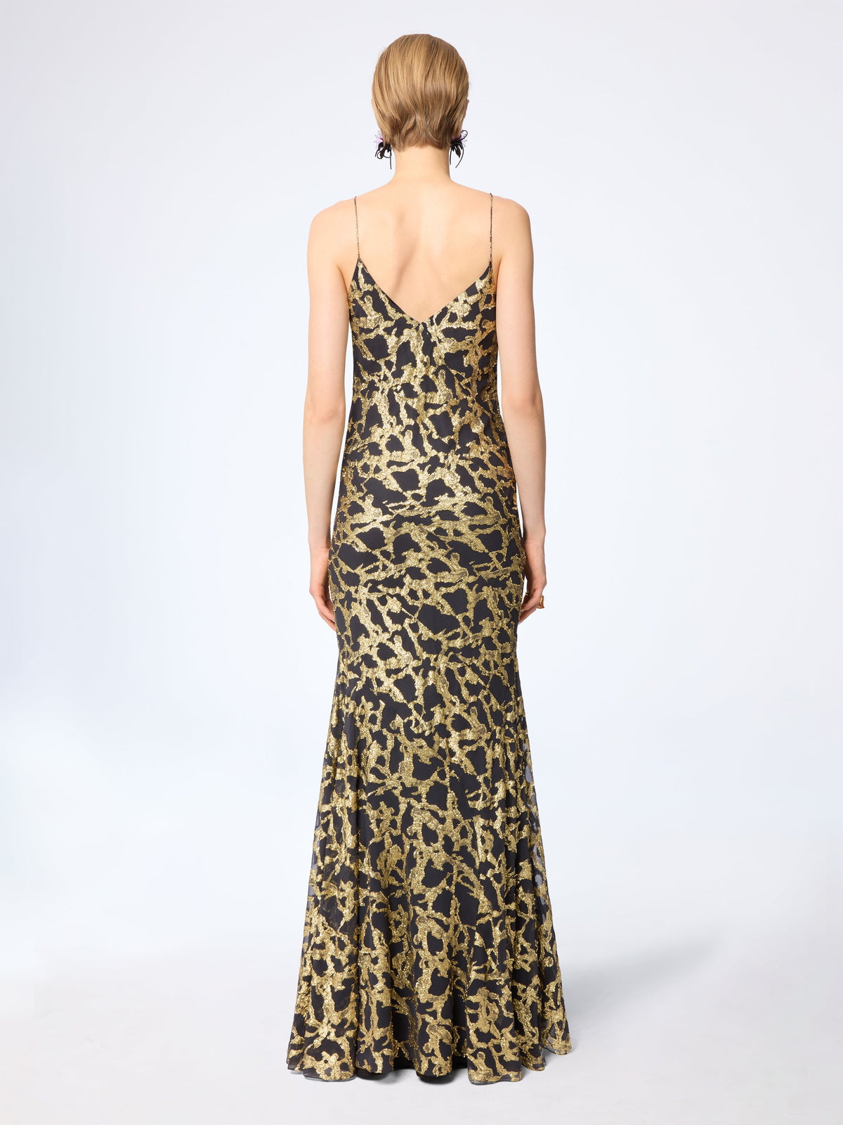 ROBE MIDI EN SATIN À POIS