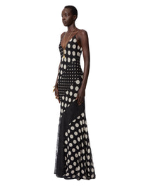 ROBE SIRÈNE AVEC EMPIÈCEMENTS EN DENTELLE - Pois