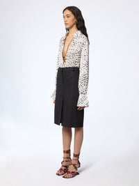 CHEMISE À SEQUINS TRANSPARENTS AVEC POIGNETS ÉVASÉS - Pois