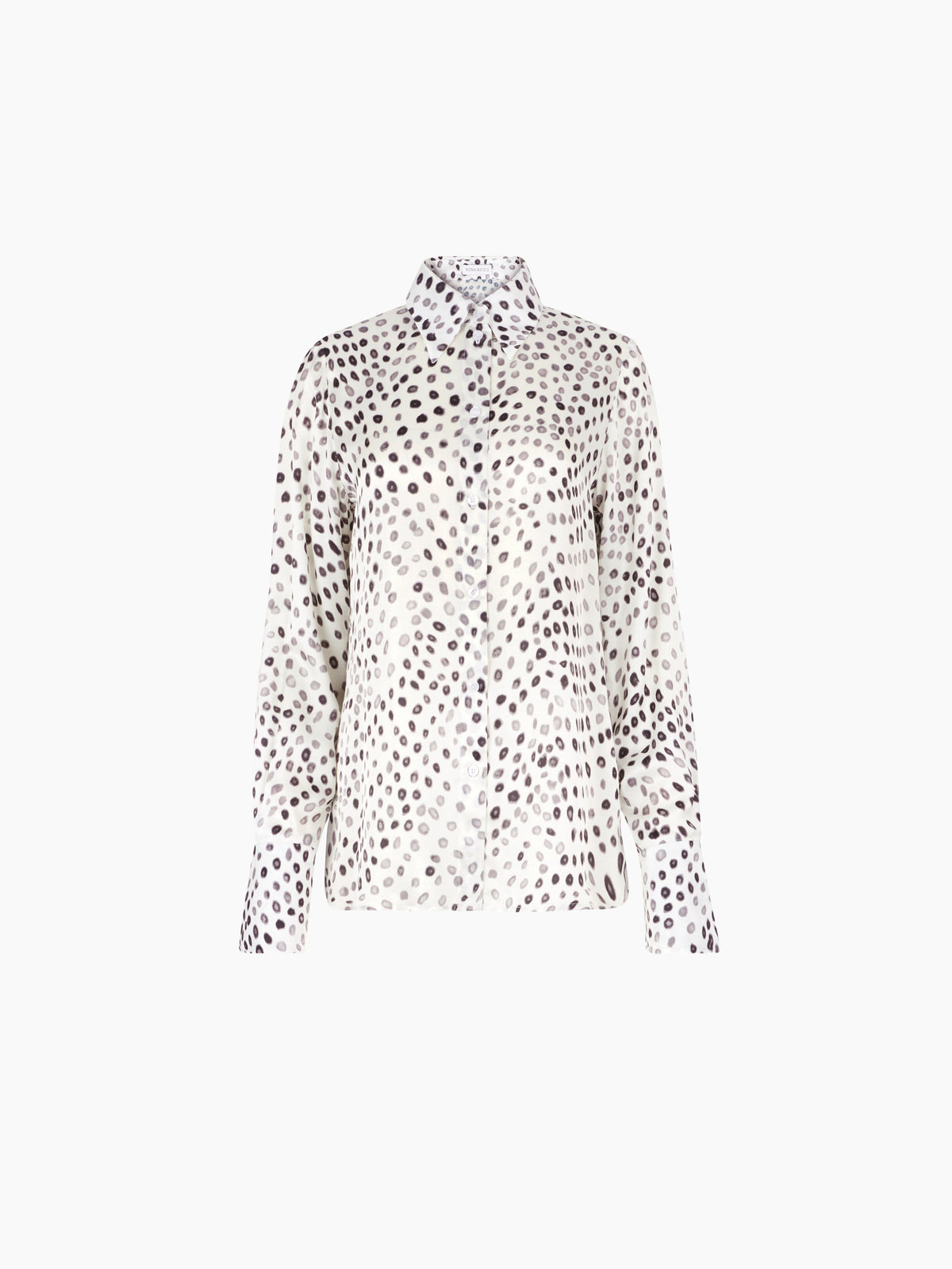 CHEMISE À SEQUINS TRANSPARENTS AVEC POIGNETS ÉVASÉS - Pois