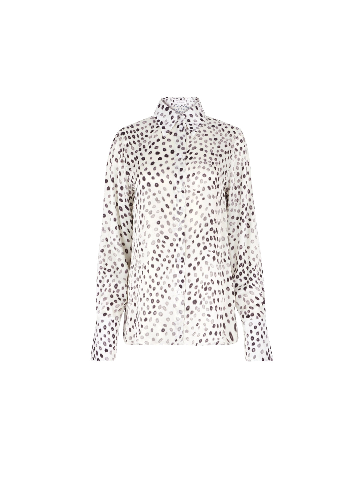 CHEMISE À SEQUINS TRANSPARENTS AVEC POIGNETS ÉVASÉS - Pois