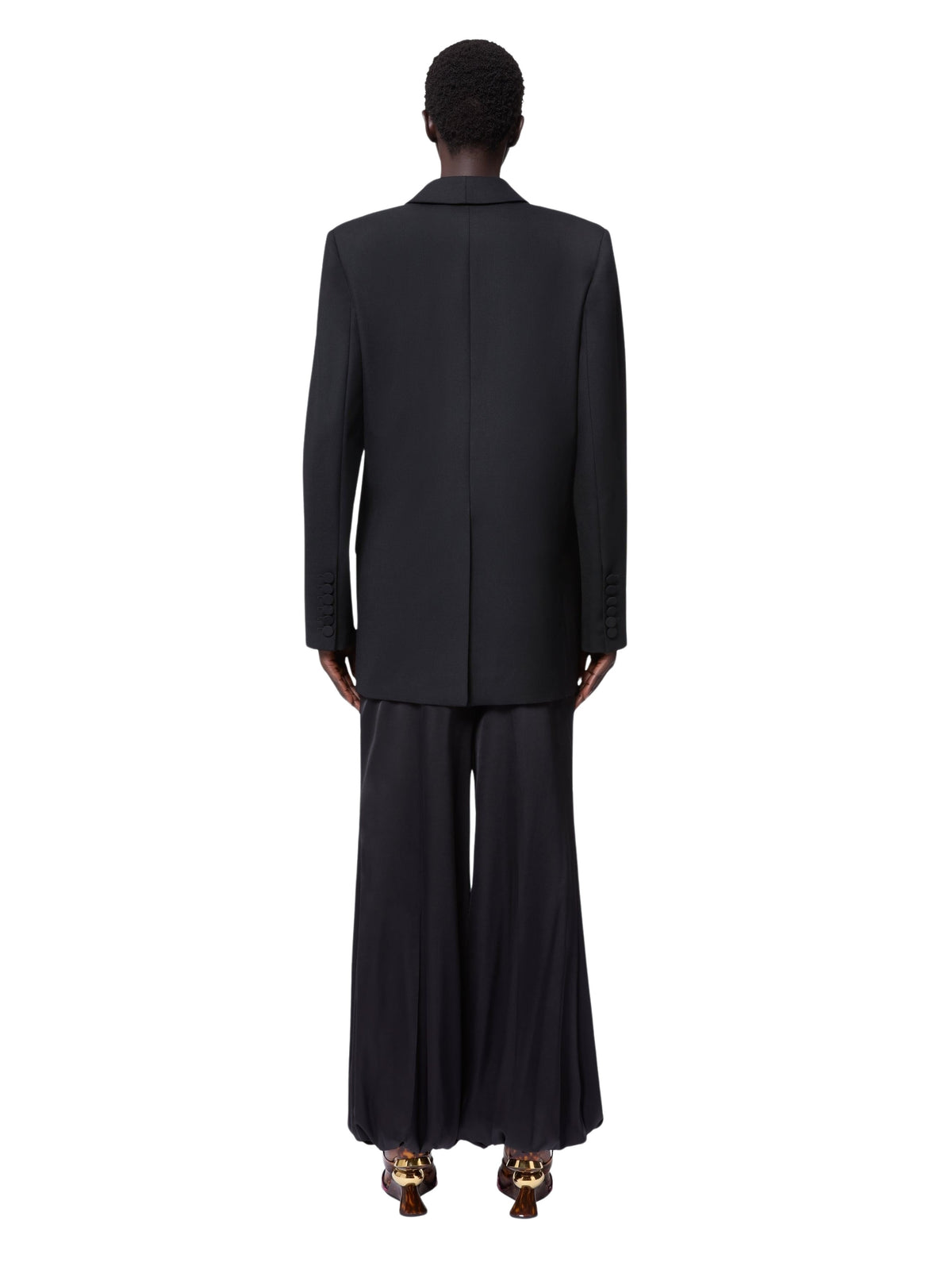 BLAZER CROISÉ EN VELOURS - Noir