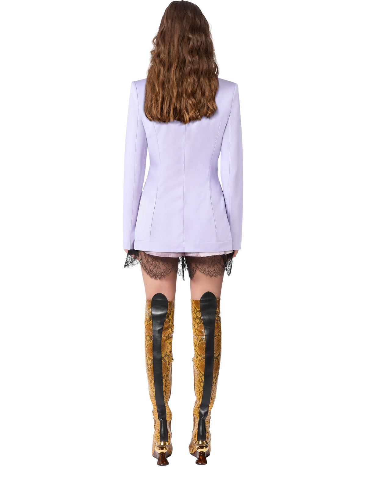 Fitted Single-Button Blazer - Mauve