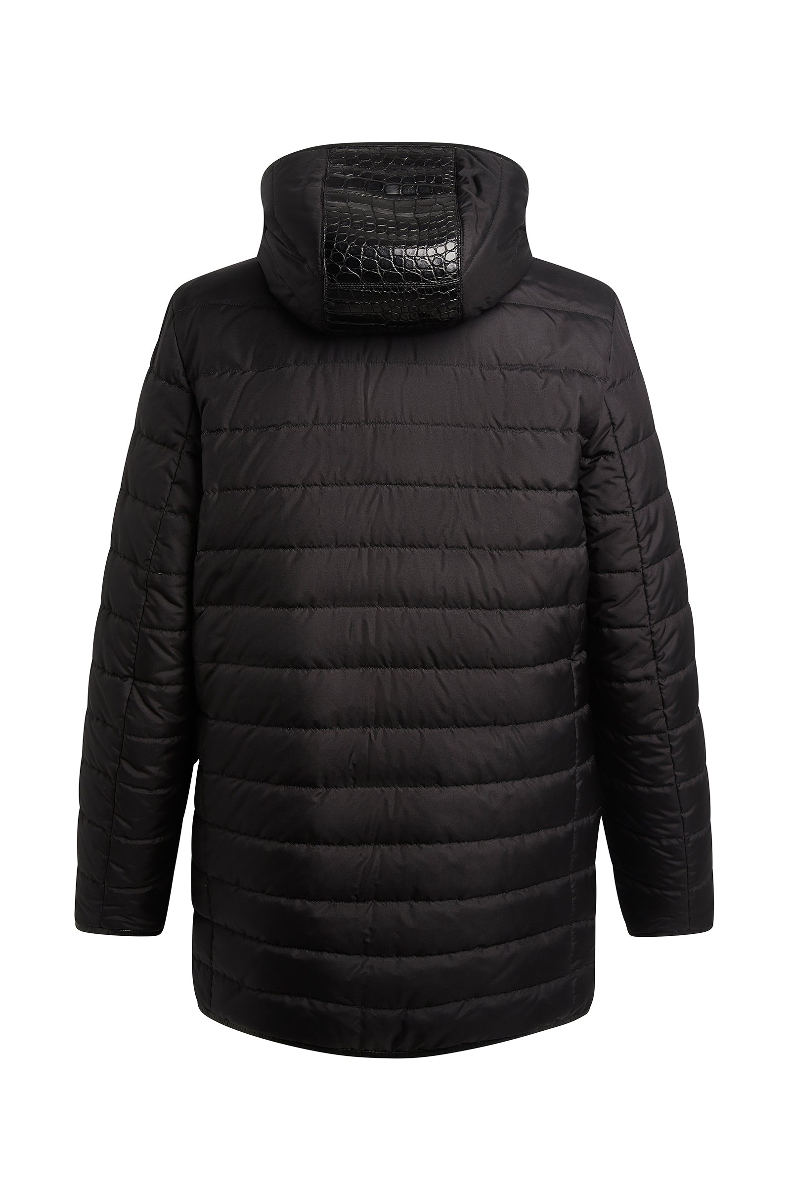 Manteau long réversible en fourrure - Noir