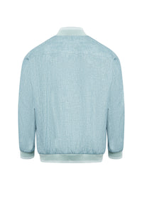 Bomber à effet chiné en lin en lin - No color