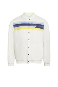 Veste bomber à rayures en lin - No color