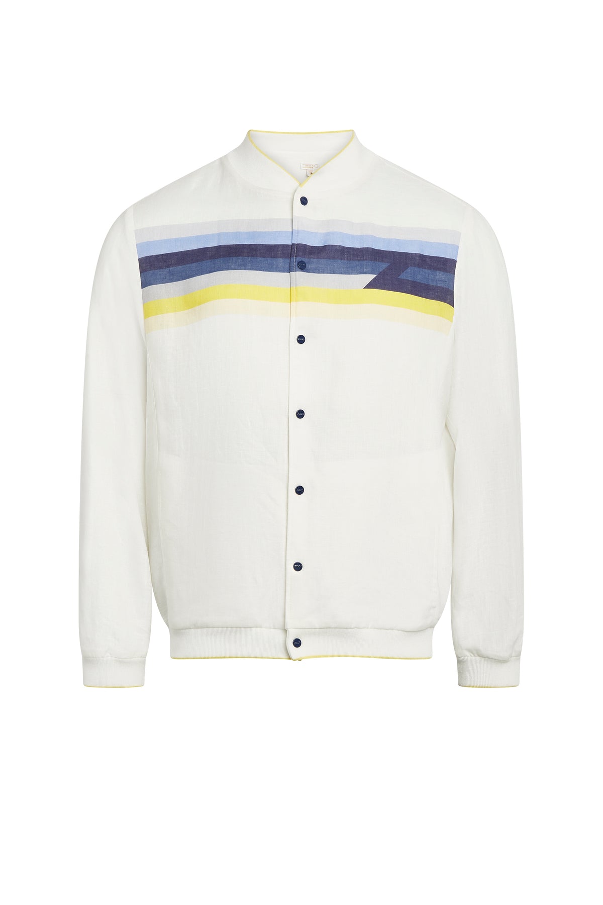 Veste bomber à rayures en lin - No color