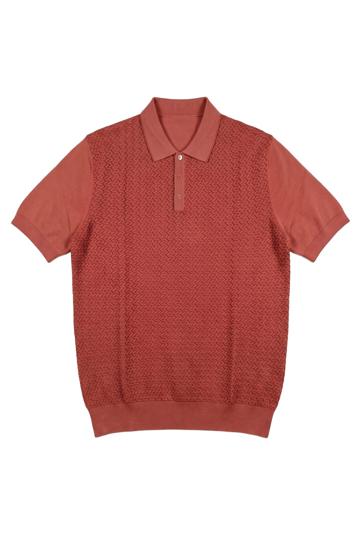 Polo contrasté en soie - No color