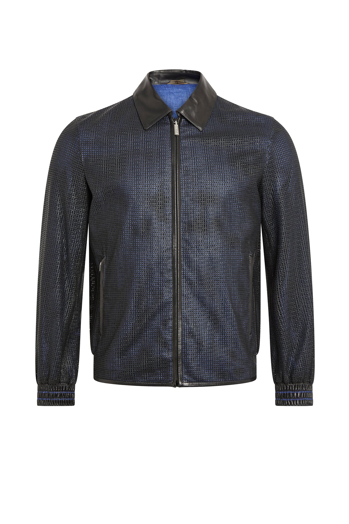 Blouson zippé à motifs en lin - No color