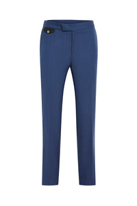Pantalon de tailleur boutonné en laine - No color