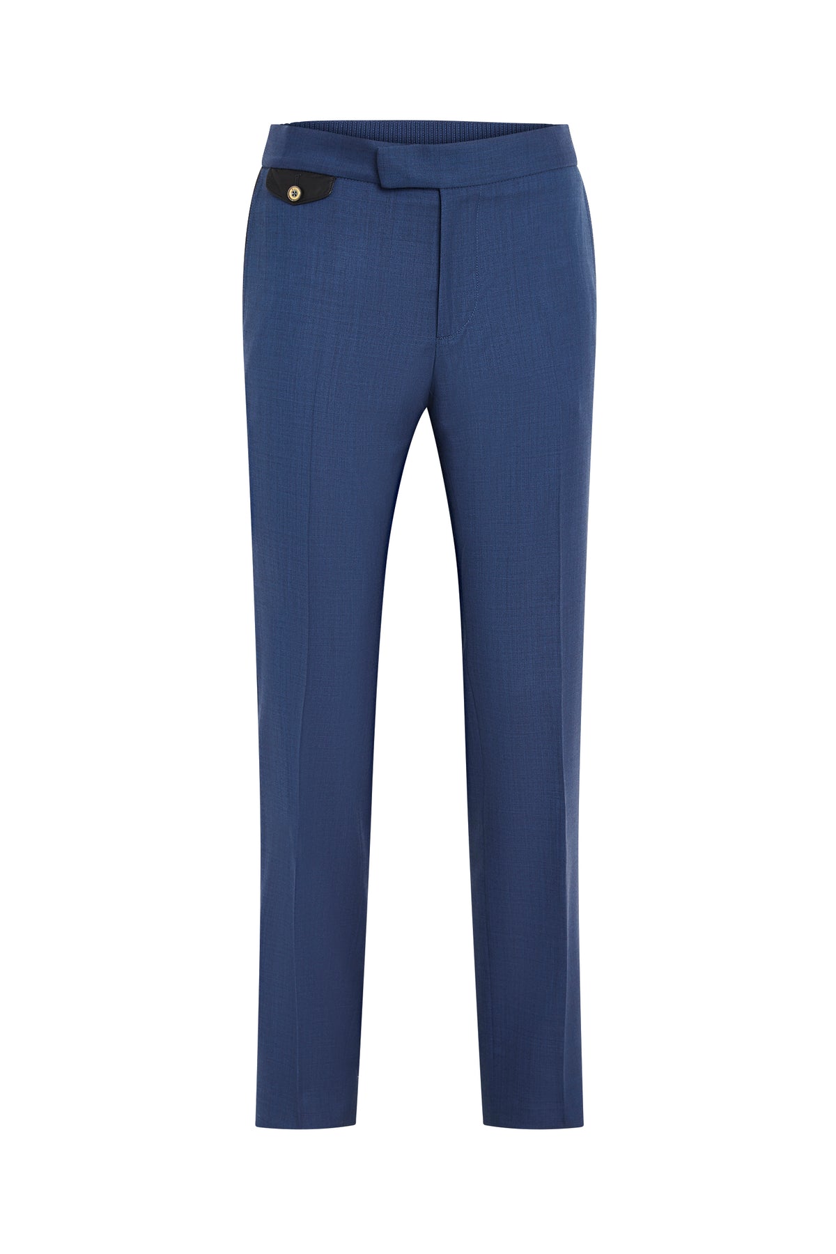 Pantalon de tailleur boutonné en laine - No color