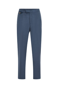 Pantalon de tailleur boutonné en laine - No color