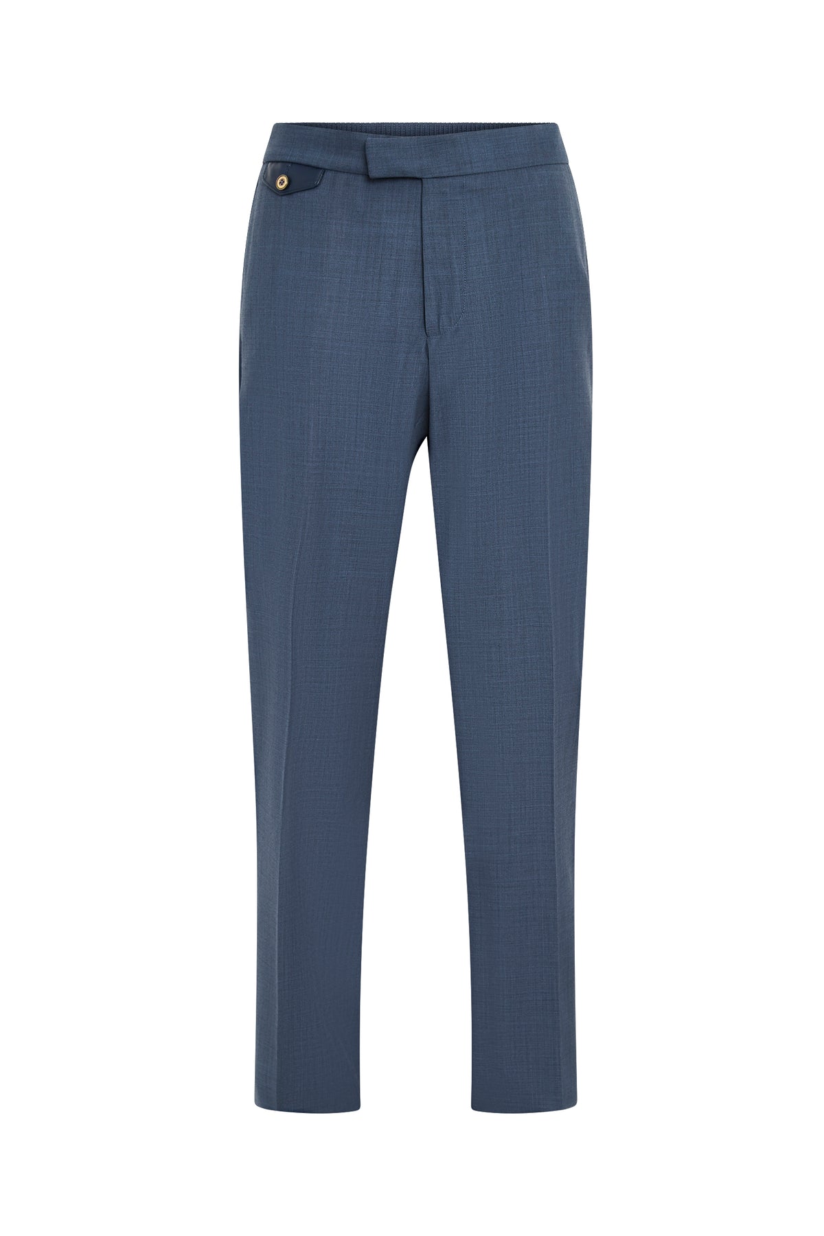 Pantalon de tailleur boutonné en laine - No color