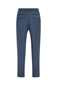 Pantalon de tailleur boutonné en laine - No color