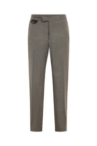Pantalon de tailleur boutonné en laine - No color