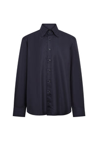 Chemise à motifs en cachemire et soie mélangée - Noir