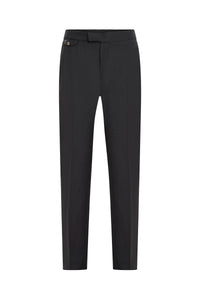 Pantalon de tailleur boutonné en laine - No color