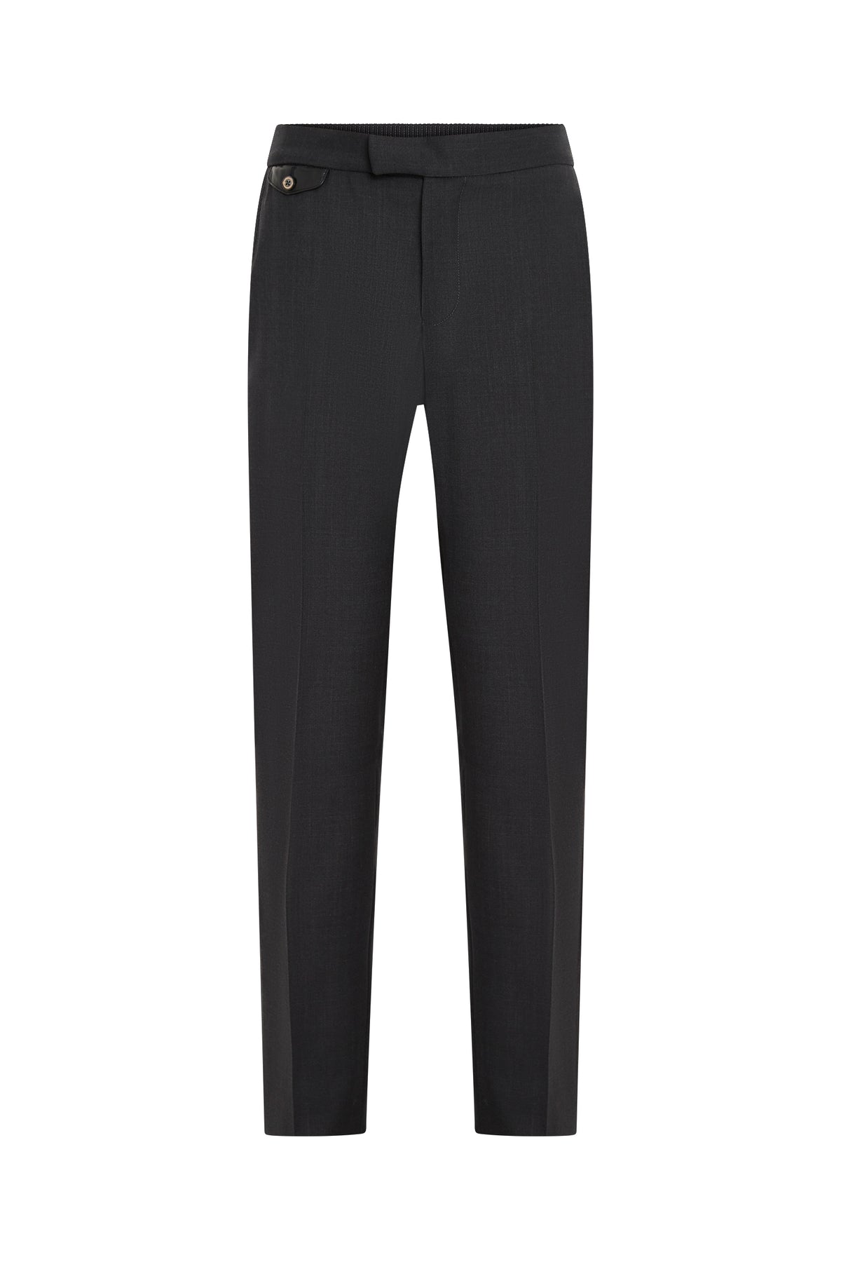 Pantalon de tailleur boutonné en laine - No color