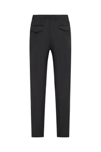 Pantalon de tailleur boutonné en laine - No color