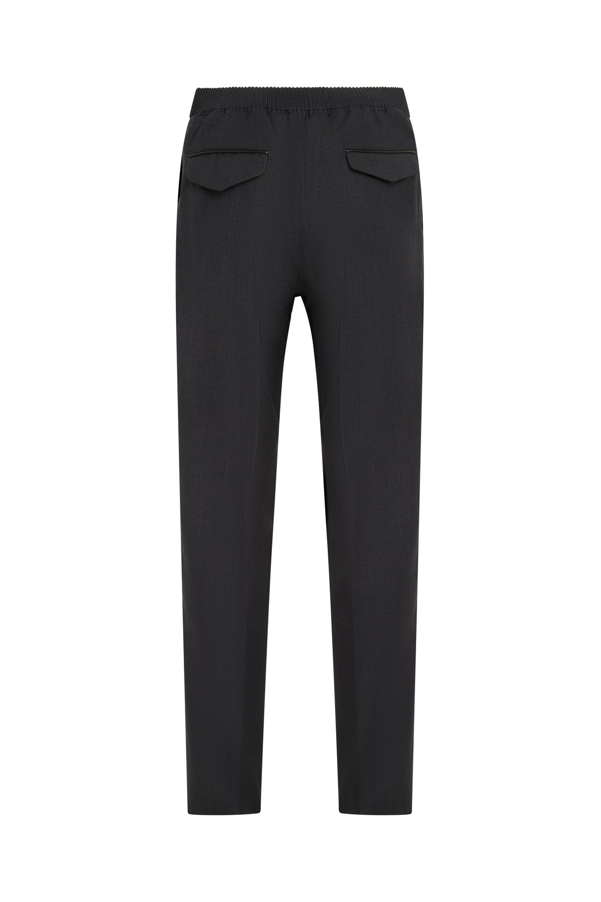 Pantalon de tailleur boutonné en laine - No color