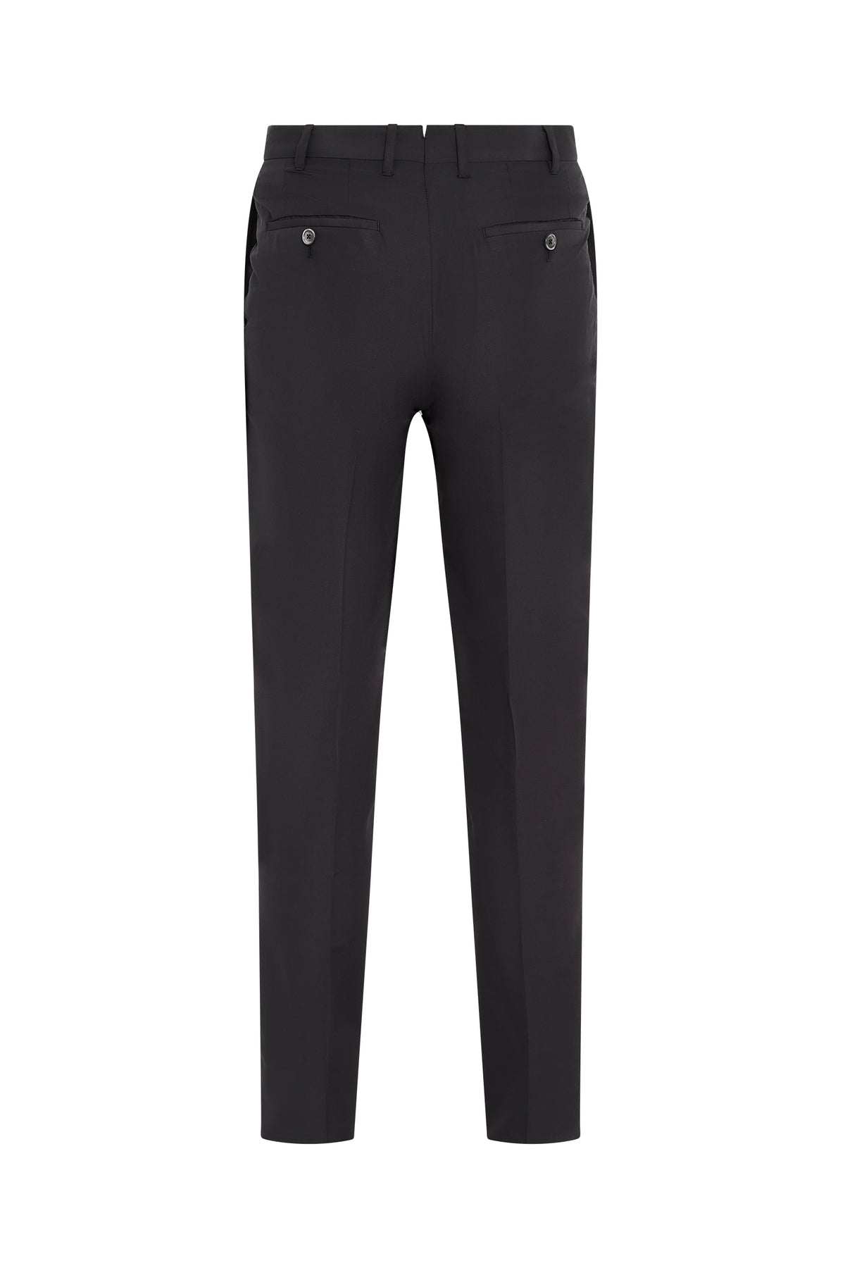 Pantalon de tailleur boutonné en laine - No color