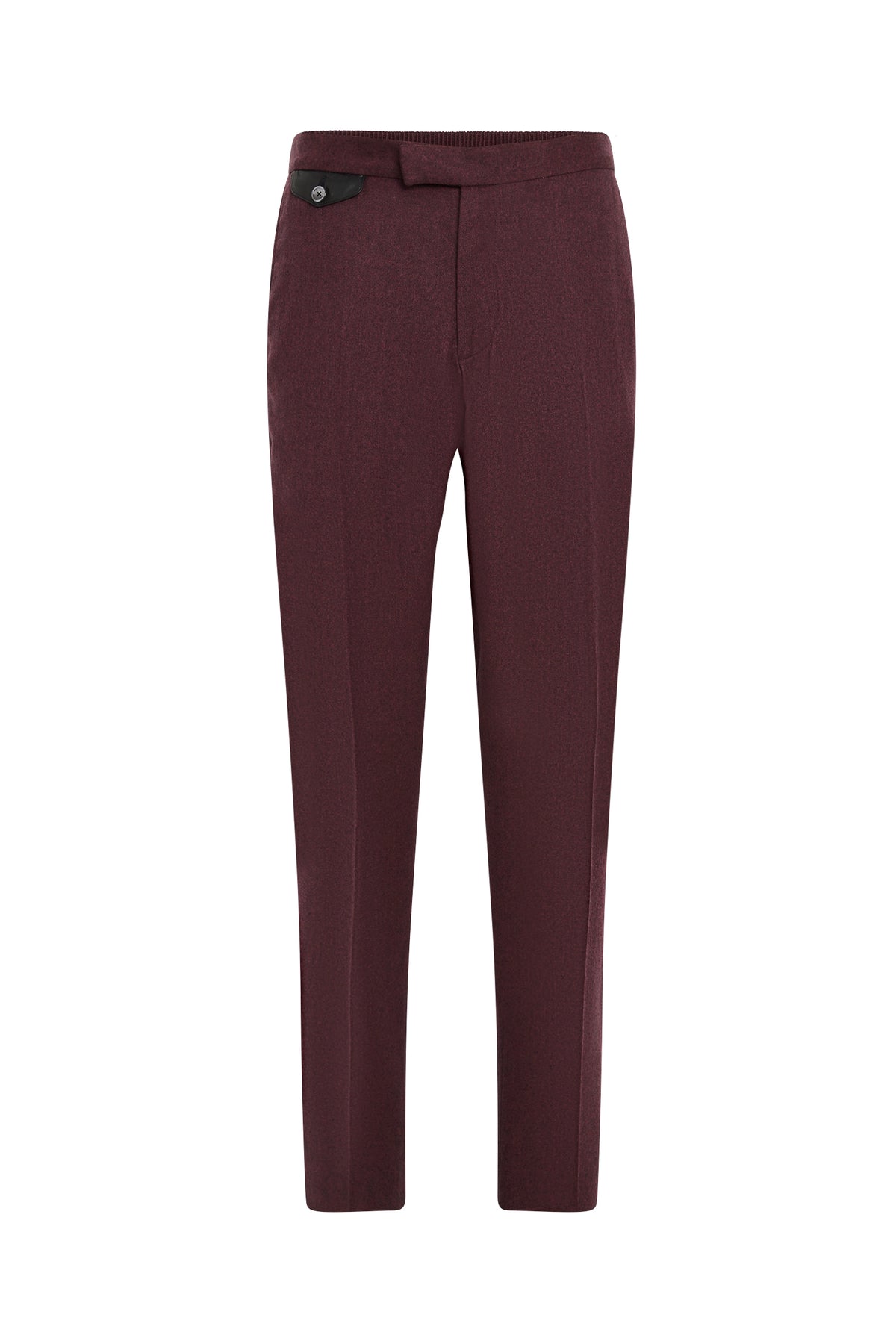 Pantalon de tailleur boutonné en laine - No color