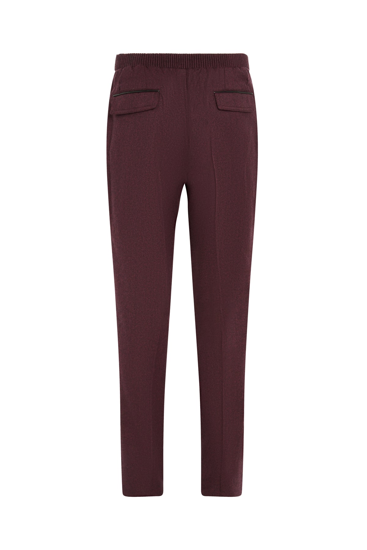 Pantalon de tailleur boutonné en laine - No color