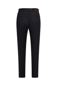 Pantalon ceinture froncée en laine - Dark Navy