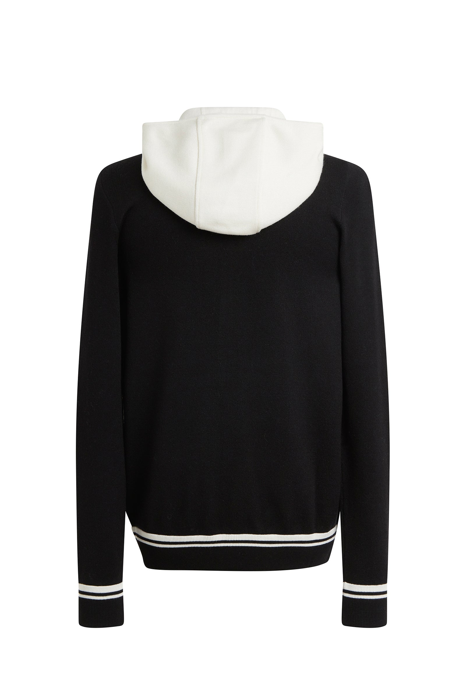 Gilet à capuche avec poches en laine - Black