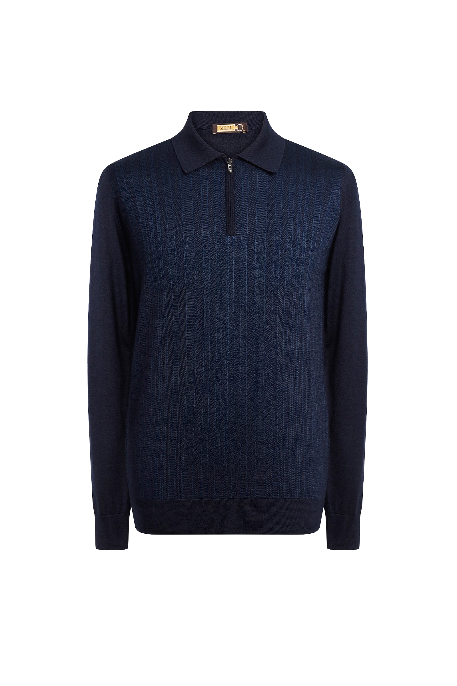 Pull à manches longues en laine - Dark Navy