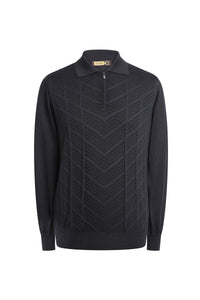 Long-sleeved cashmere and silk jumper - Grey Anthracite