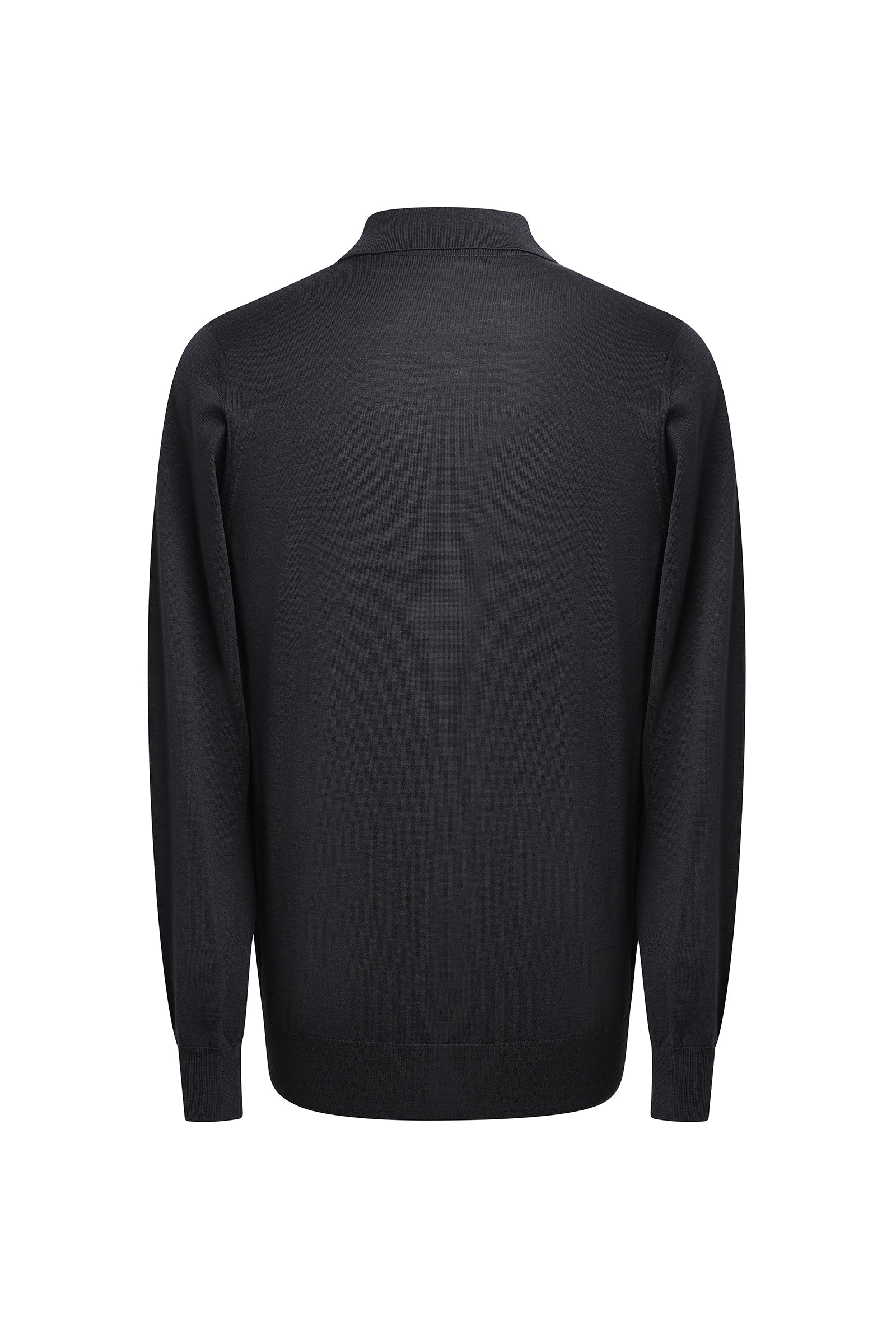 Long-sleeved cashmere and silk jumper - Grey Anthracite