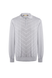 Pull à manches longues en cachemire et soie - Soft Grey