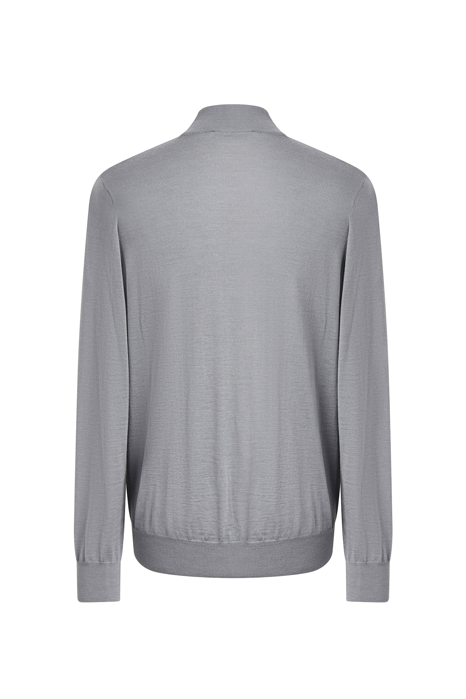Pull à col montant en cachemire et soie - Soft Grey