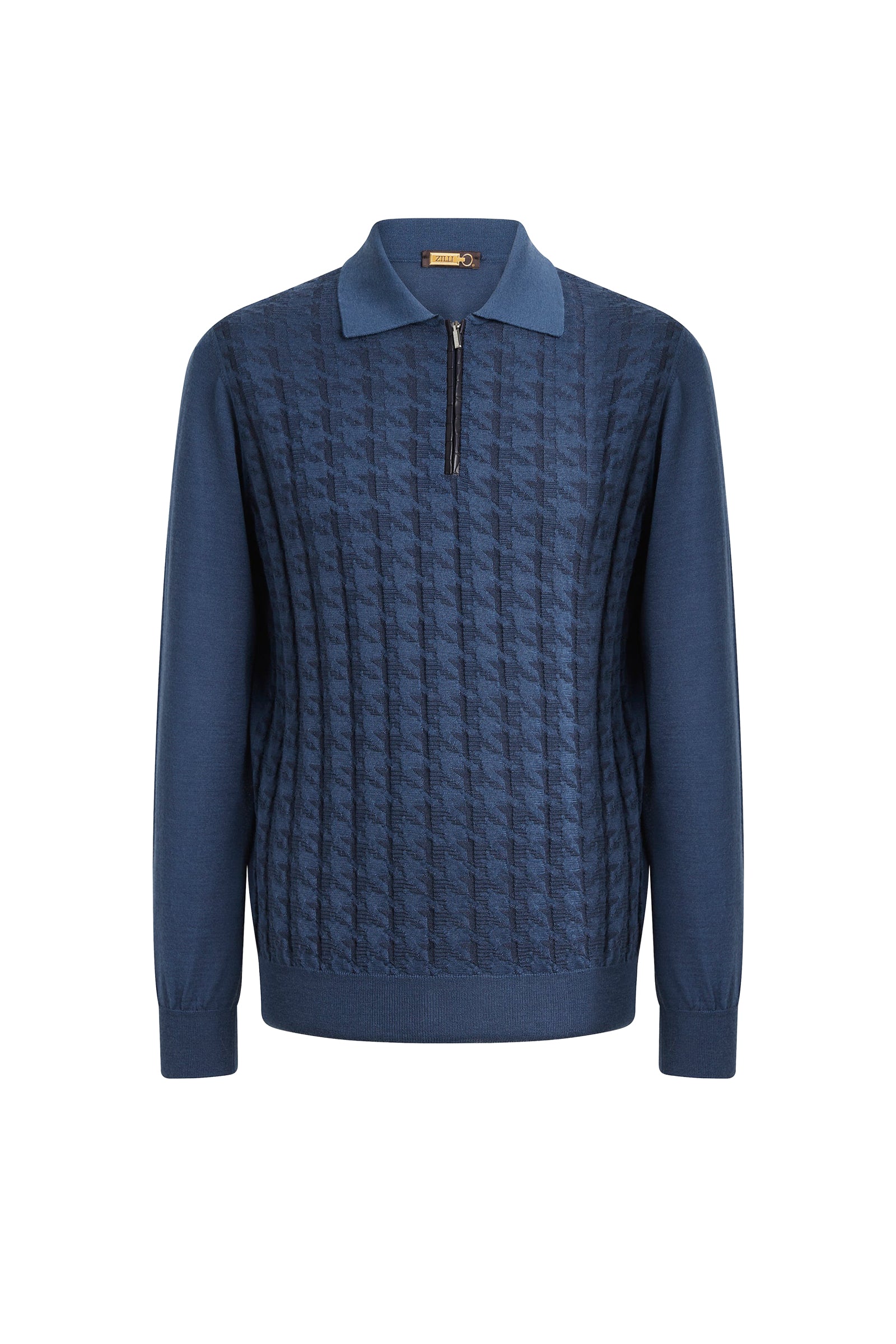 Pull à manches longues en cachemire et soie - Blue Abyss